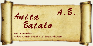 Anita Batalo vizit kartica